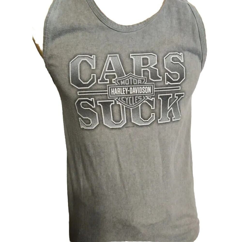 Harley Davidson “Big Swamp - Opelika Alabama” Tank Style -Gray Shirt Sz Medium